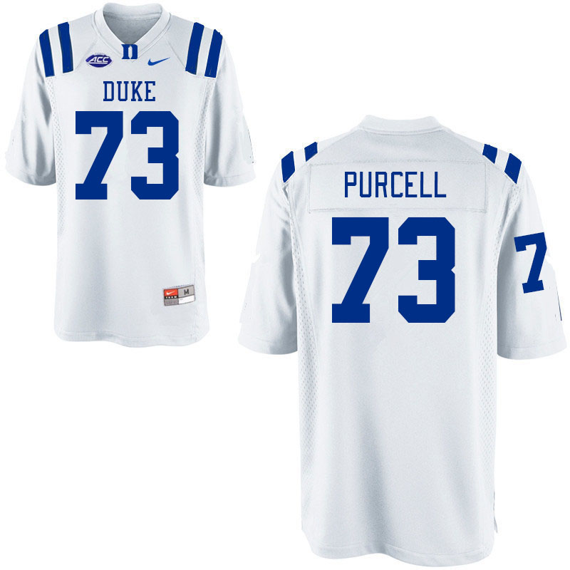 Men #73 Jack Purcell Duke Blue Devils College Football Jerseys Stitched-White